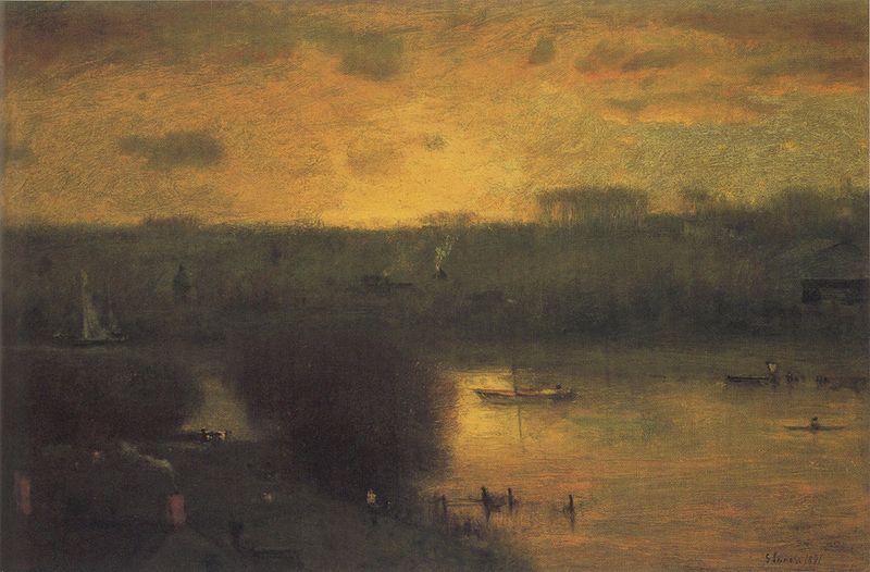 George Inness Sunset on the Passaic oil painting picture